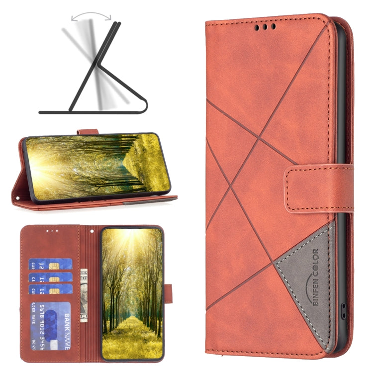For Google Pixel 7a Magnetic Buckle Rhombus Texture Leather Phone Case(Brown) - free shipping - PMC TechLife - Order now!