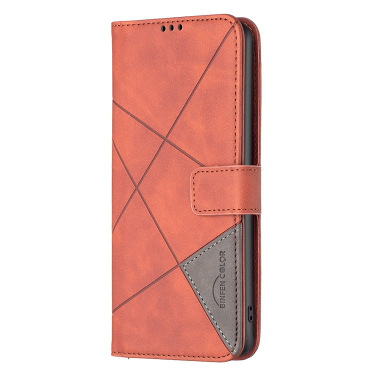 For Google Pixel 7a Magnetic Buckle Rhombus Texture Leather Phone Case(Brown) - free shipping - PMC TechLife - Order now!