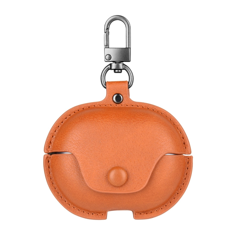For Huawei FreeBuds Pro 2 Business Leather Earphone Protective Case with Hook(Light Brown) - Huawei Earphone Case by PMC TechLife | Online Shopping South Africa | PMC TechLife