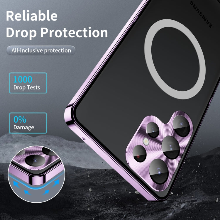 For Samsung Galaxy S23 Ultra 5G MagSafe Magnetic Frosted Metal Phone Case(Purple) - Galaxy S23 Ultra 5G Cases by PMC Jewellery | Online Shopping South Africa | PMC Jewellery