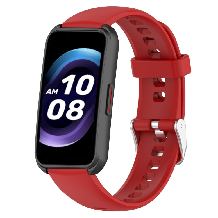 For Keep Band B5 / B4 / B4 Lite 16mm Glossy Surface Silicone Watch Band(Red) - Watch Bands by PMC TechLife | Online Shopping South Africa | PMC TechLife | Buy Now Pay Later Mobicred