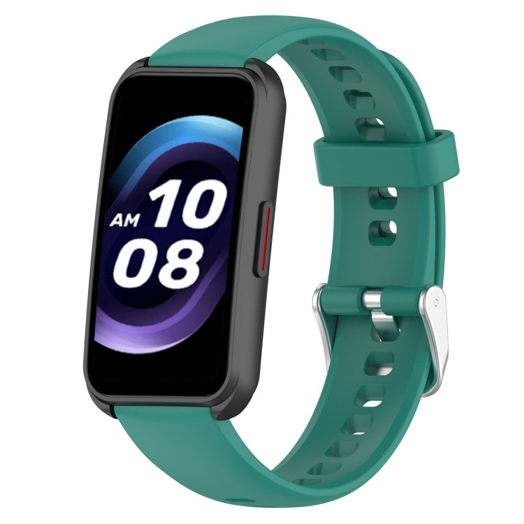 For Keep Band B5 / B4 / B4 Lite 16mm Glossy Surface Silicone Watch Band(Pine Green) - Watch Bands by PMC TechLife | Online Shopping South Africa | PMC TechLife | Buy Now Pay Later Mobicred