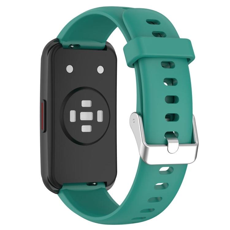 For Keep Band B5 / B4 / B4 Lite 16mm Glossy Surface Silicone Watch Band(Pine Green) - Watch Bands by PMC TechLife | Online Shopping South Africa | PMC TechLife | Buy Now Pay Later Mobicred