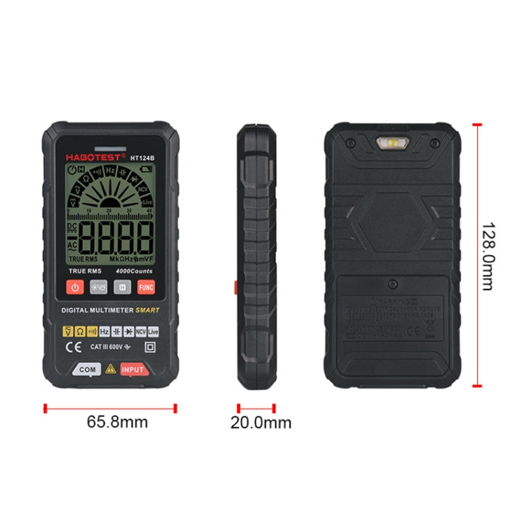 HABOTEST HT124B+ Mini Digital Display High-precision Multimeter - free shipping - PMC TechLife - Order now!
