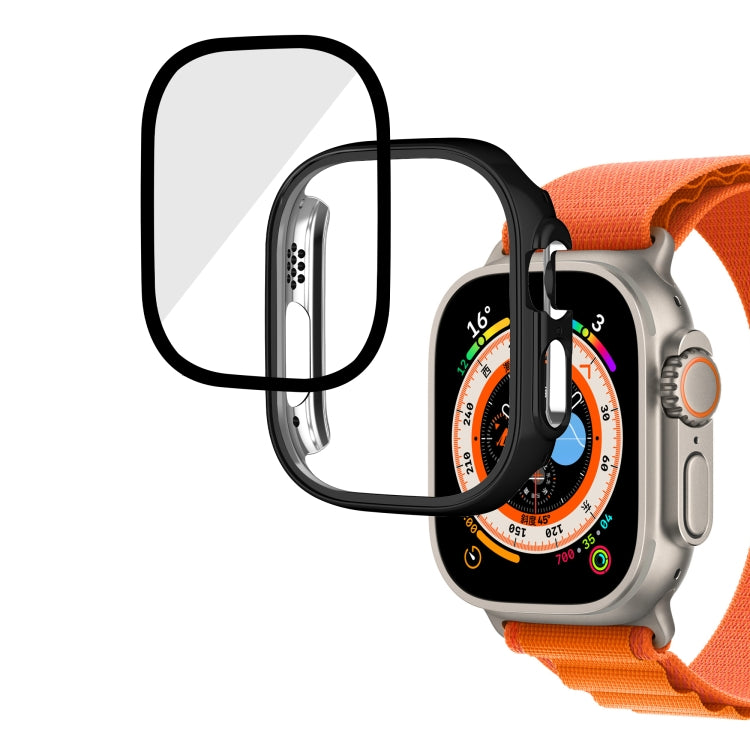 For Apple Watch Ultra 2 / Ultra 49mm Plating Gloss PC Tempered Glass Integral Watch Case(Black) - free shipping - PMC TechLife - Order now!