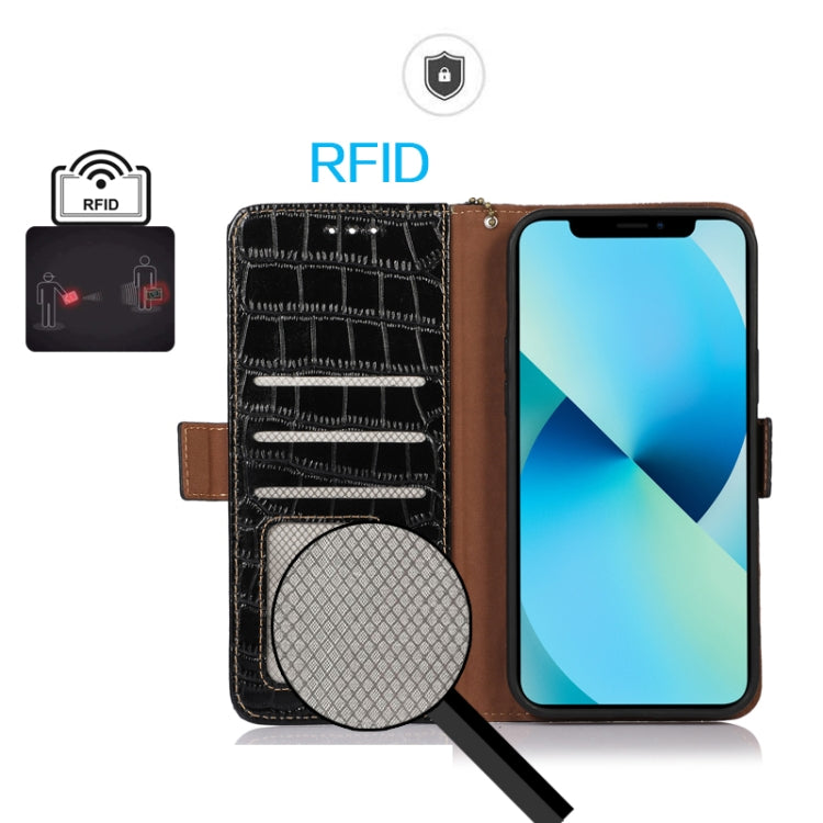 For Xiaomi 13 Pro Crocodile Top Layer Cowhide Leather Phone Case(Black) - 13 Pro Cases by PMC TechLife | Online Shopping South Africa | PMC TechLife