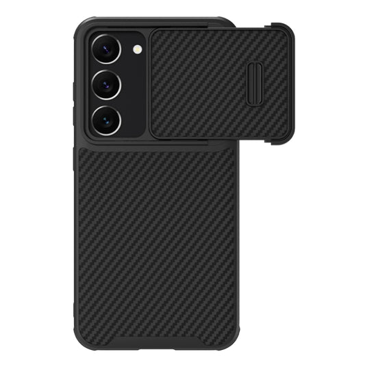 For Samsung Galaxy S23 5G NILLKIN Synthetic Fiber Camshield Phone Case(Black) - Galaxy S23 5G Cases by NILLKIN | Online Shopping South Africa | PMC Jewellery