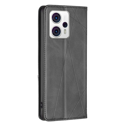 For Motorola Moto G13 4G/G23 4G/G53 5G Prismatic Invisible Magnetic Leather Phone Case(Black) - Motorola Cases by PMC Jewellery | Online Shopping South Africa | PMC Jewellery