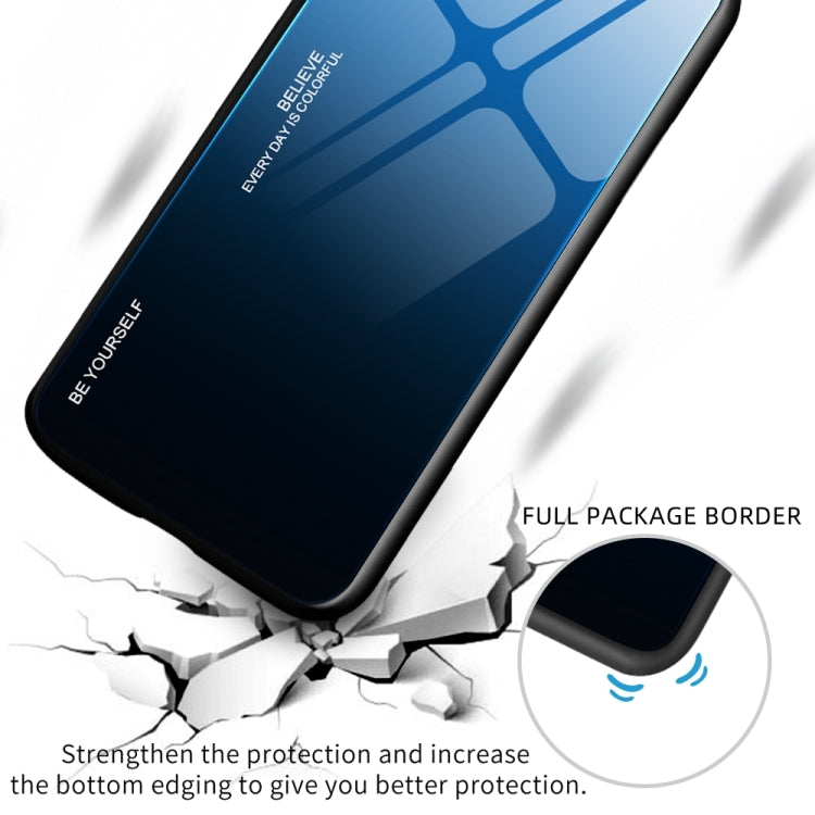 For Xiaomi Redmi 12C Gradient Color Glass Phone Case(Blue Black) - free shipping - PMC TechLife - Order now!