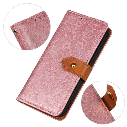 For OnePlus Nord CE 3 Lite European Floral Embossed Flip Leather Phone Case(Pink) - OnePlus Cases by PMC Jewellery | Online Shopping South Africa | PMC Jewellery