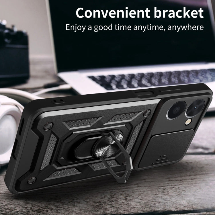 For Realme C33 4G Sliding Camera Cover Design Phone Case(Black) - free shipping - PMC TechLife - Order now!