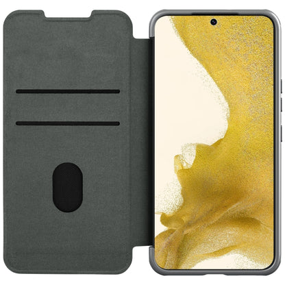 For Samsung Galaxy S23 5G NILLKIN QIN Series Pro Sliding Camera Cover Design Leather Phone Case(Grey) - Galaxy S23 5G Cases by NILLKIN | Online Shopping South Africa | PMC Jewellery