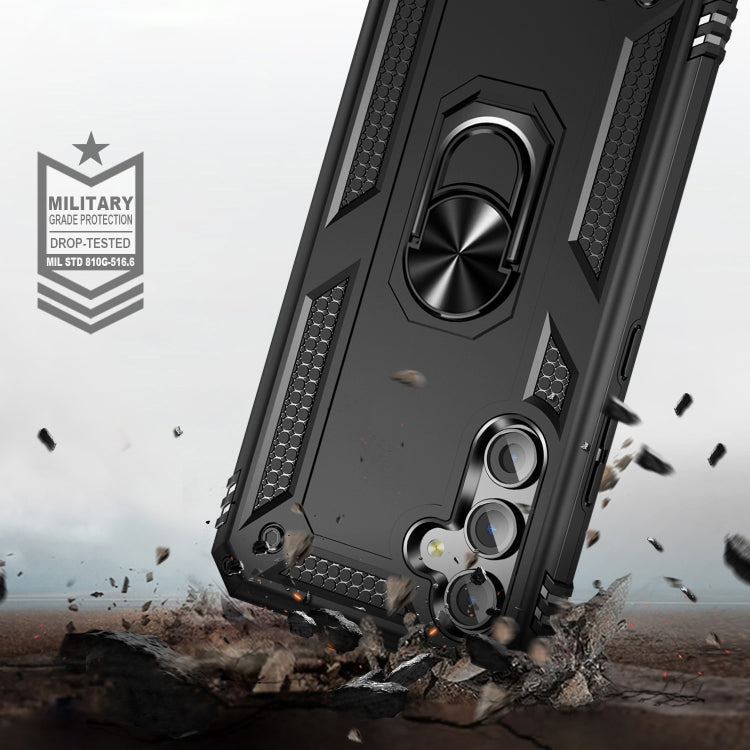 For Samsung Galaxy A54 Shockproof TPU + PC Phone Case with Holder(Black) - free shipping - PMC TechLife - Order now!