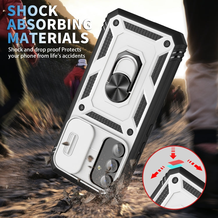 For Samsung Galaxy A54 5G Sliding Camshield TPU + PC Phone Case(White+Black) - free shipping - PMC TechLife - Order now!