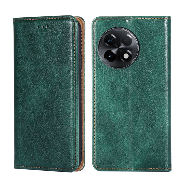 For OnePlus Ace 2/11R Gloss Oil Solid Color Magnetic Leather Phone Case(Green) - free shipping - PMC TechLife - Order now!