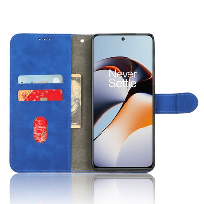 For OnePlus 11R 5G / Ace 2 5G Skin Feel Magnetic Flip Leather Phone Case(Blue) - OnePlus Cases by PMC Jewellery | Online Shopping South Africa | PMC Jewellery