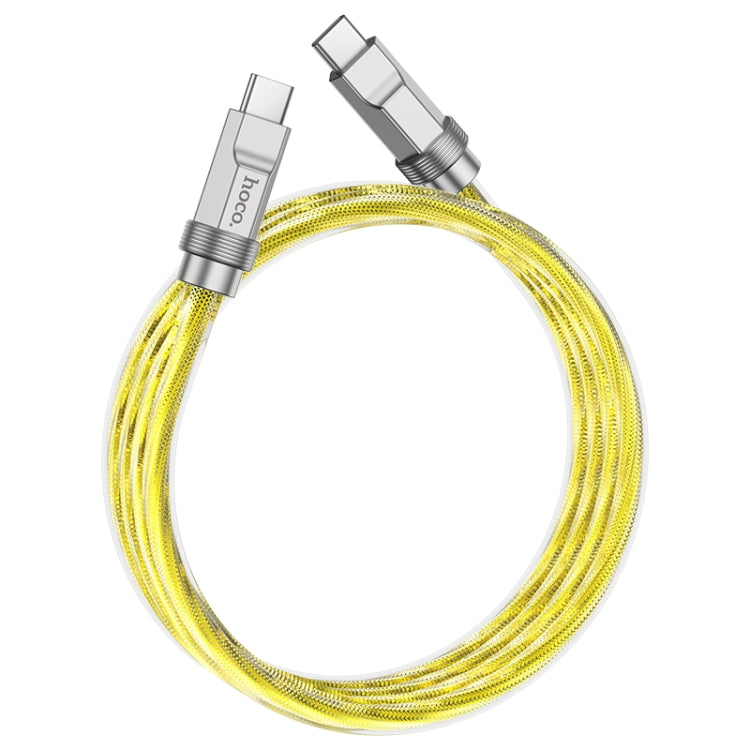 hoco U113 100W USB-C/Type-C to USB-C/Type-C Silicone Data Cable, Length: 1m(Gold) - USB-C & Type-C Cable by hoco | Online Shopping South Africa | PMC Jewellery