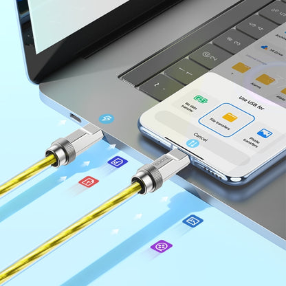 hoco U113 100W USB-C/Type-C to USB-C/Type-C Silicone Data Cable, Length: 1m(Blue) - USB-C & Type-C Cable by hoco | Online Shopping South Africa | PMC Jewellery