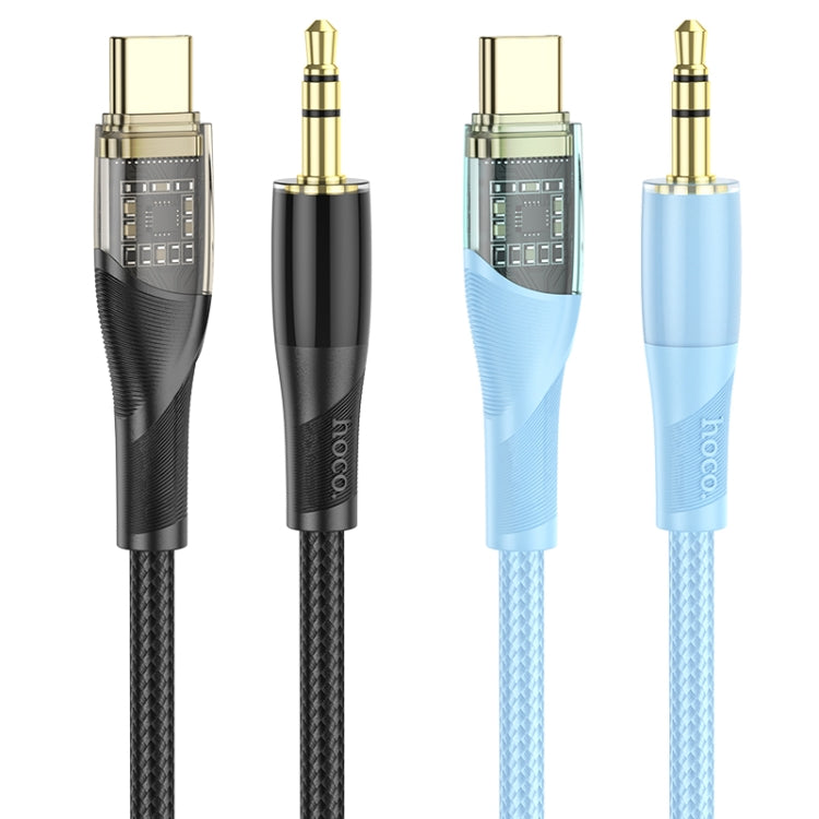 hoco UPA25 Transparent Exploration Version USB-C/Type-C Digital Audio Conversion Cable, Length: 1m(Blue) - Video & Audio Cable by hoco | Online Shopping South Africa | PMC Jewellery