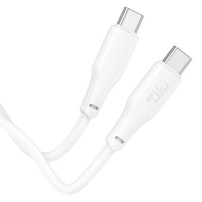 hoco X93 60W USB-C/Type-C to USB-C/Type-C Fast Charge Data Cable, Length:1m(White) - USB-C & Type-C Cable by hoco | Online Shopping South Africa | PMC Jewellery