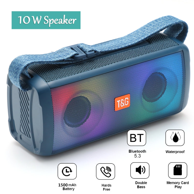 T&G TG345 Portable Outdoor Color LED Wireless Bluetooth Speaker(Green) - Desktop Speaker by T&G | Online Shopping South Africa | PMC Jewellery