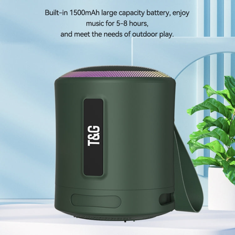 T&G TG373 Outdoor Portable LED Light RGB Multicolor Wireless Bluetooth Speaker Subwoofer(Green) - free shipping - PMC TechLife - Order now!