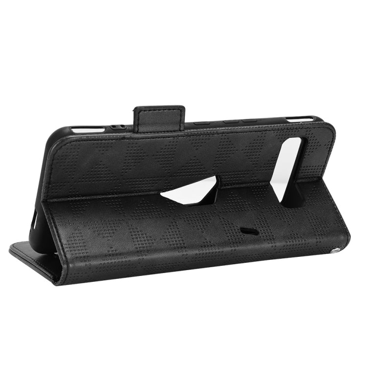 For Asus ROG Phone 3 Strix / 3 ZS661KL Symmetrical Triangle Leather Phone Case(Black) - ASUS Cases by PMC TechLife | Online Shopping South Africa | PMC TechLife | Buy Now Pay Later Mobicred