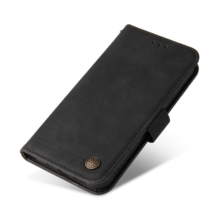 For Honor X9a/X40 5G/Magic5 Lite Skin Feel Life Tree Metal Button Leather Phone Case(Black) - Honor Cases by PMC TechLife | Online Shopping South Africa | PMC TechLife | Buy Now Pay Later Mobicred