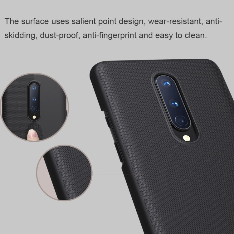 For OnePlus 8 NILLKIN Frosted Concave-convex Texture PC Protective Case(Black) - OnePlus Cases by NILLKIN | Online Shopping South Africa | PMC Jewellery