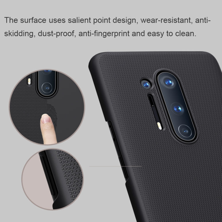 For OnePlus 8 Pro NILLKIN Frosted Concave-convex Texture PC Protective Case(Black) - OnePlus Cases by NILLKIN | Online Shopping South Africa | PMC Jewellery