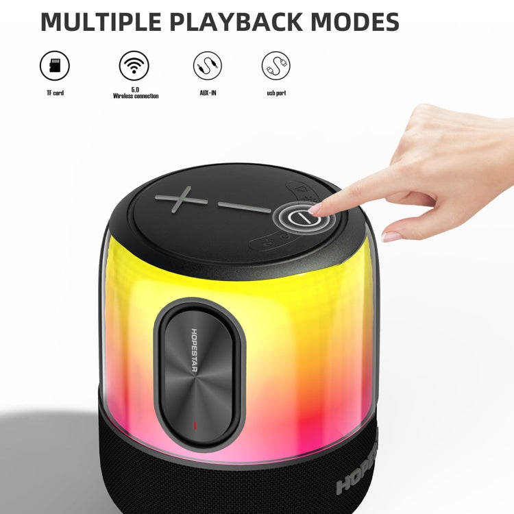 HOPESTAR SC-01 Waterproof LED Light Wireless Bluetooth Speaker(Blue) - free shipping - PMC TechLife - Order now!