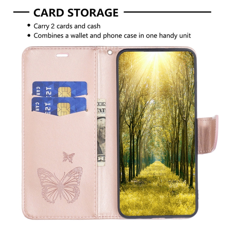 For Xiaomi Redmi Note 12 4G Global Two Butterflies Embossing Leather Phone Case(Rose Gold) - free shipping - PMC TechLife - Order now!