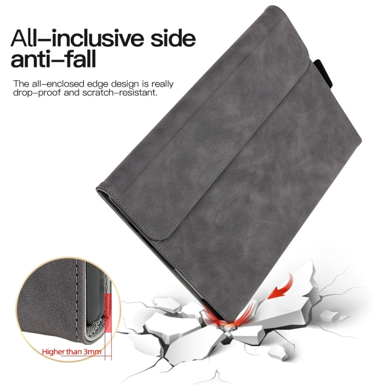 For Microsoft Surface Pro X Sheepskin All-Inclusive Shockproof Protective Case with Power Bag(Black) - Others by PMC TechLife | Online Shopping South Africa | PMC TechLife | Buy Now Pay Later Mobicred