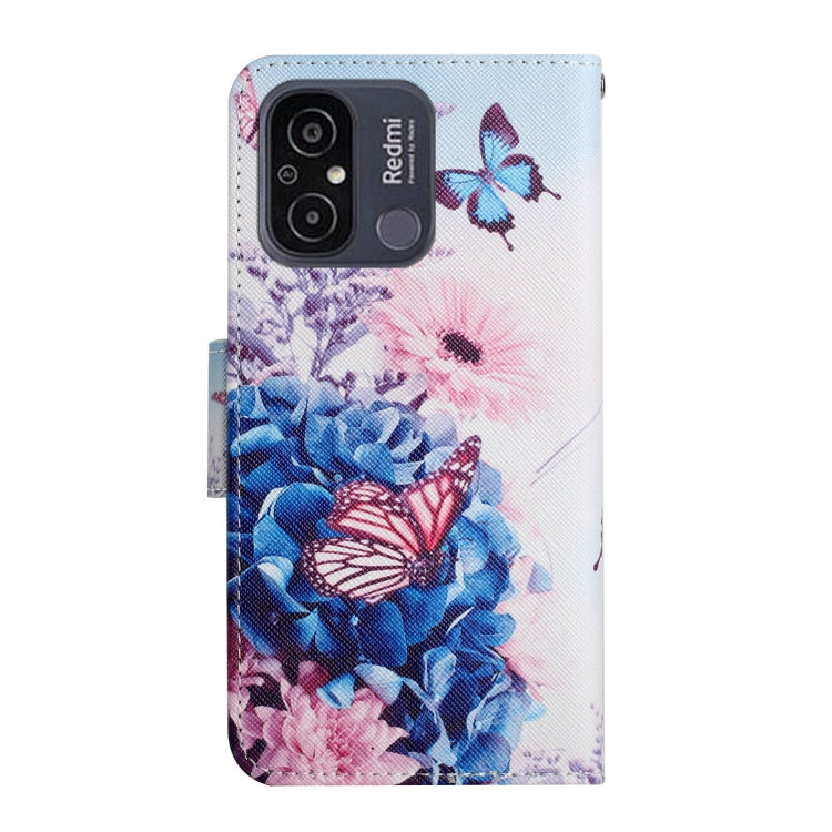 For Xiaomi Redmi 12C Colored Drawing Pattern Flip Leather Phone Case(Purple Butterfly) - free shipping - PMC TechLife - Order now!