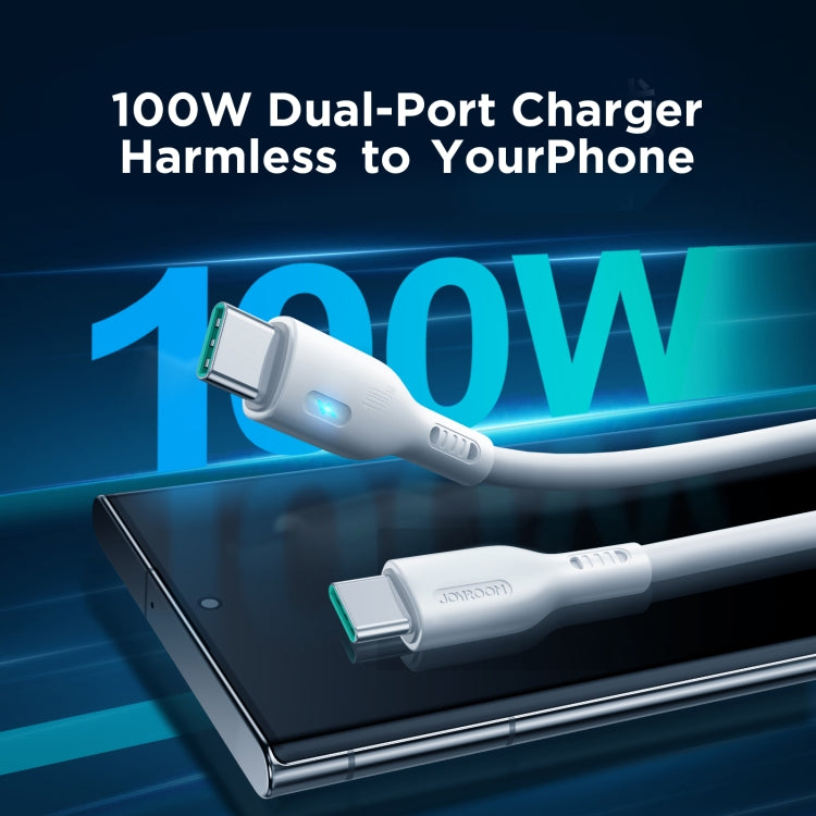 JOYROOM S-CC100A13 100W USB-C / Type-C to USB-C / Type-C Fast Charging Data Cable, Length:1.2m(White) - USB-C & Type-C Cable by JOYROOM | Online Shopping South Africa | PMC Jewellery