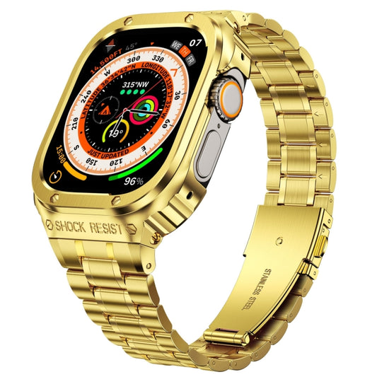 Metal Integrated Watch Protective Case For Apple Watch Series SE 2&6&SE&5&4 44mm(Gold) - Watch Cases by PMC Jewellery | Online Shopping South Africa | PMC Jewellery