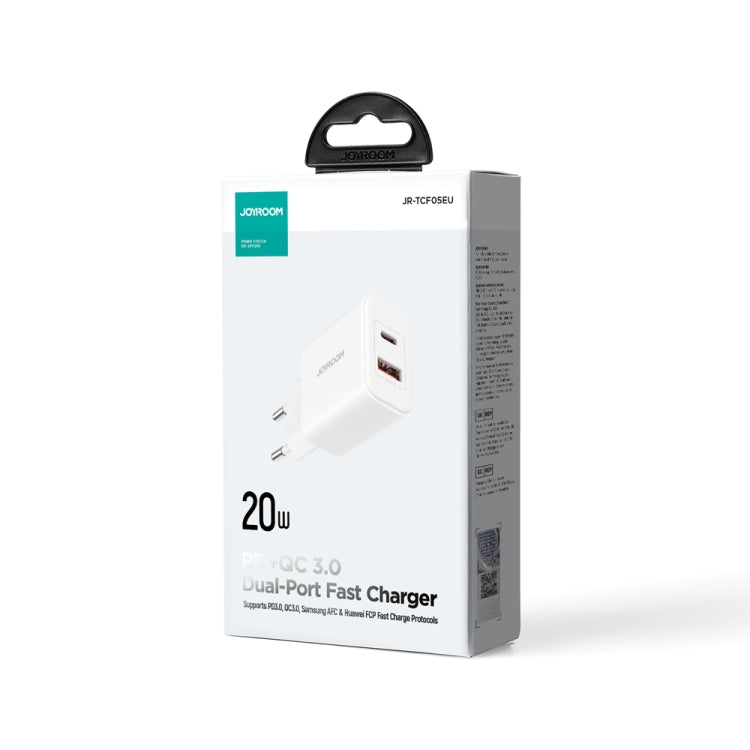 J0YROOM TCF05 20W USB+USB-C/Type-C Fast Charger, Specification:EU Plug(White) - USB Charger by JOYROOM | Online Shopping South Africa | PMC Jewellery