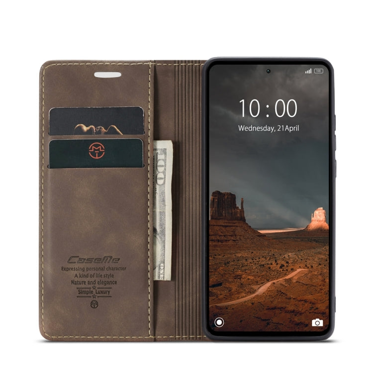 For Xiaomi Redmi 11A / 12C CaseMe 013 Multifunctional Horizontal Flip Leather Phone Case(Coffee) - free shipping - PMC TechLife - Order now!