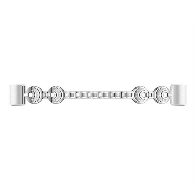 For Fitbit Charge 3 / 4 Sun Moon Star Diamond Metal Watch Band(Silver) -  by PMC TechLife | Online Shopping South Africa | PMC TechLife