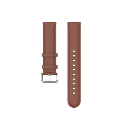 For Amazfit GTR Mini Round Tail Genuine Leather Watch Band(Brown) -  by PMC Jewellery | Online Shopping South Africa | PMC Jewellery