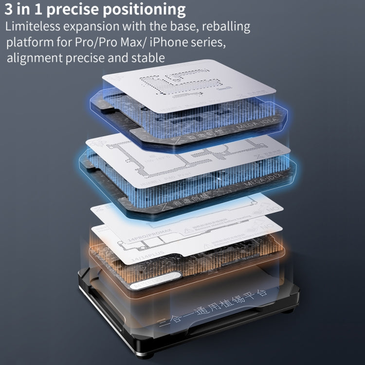 For iPhone 13 Series Qianli Mega-idea Multi-functional Middle Frame Positioning BGA Reballing Platform - free shipping - PMC TechLife - Order now!