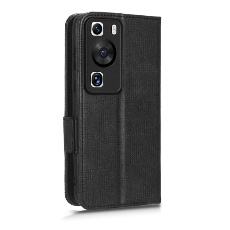 For Huawei P60 / P60 Pro Symmetrical Triangle Leather Phone Case(Black) - Huawei Cases by PMC Jewellery | Online Shopping South Africa | PMC Jewellery