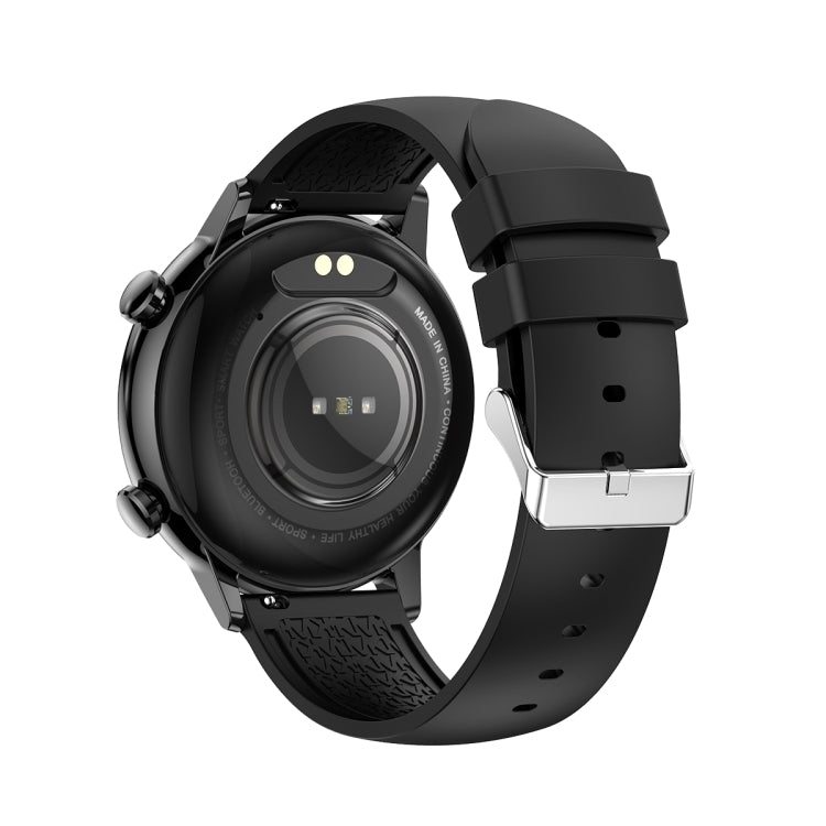 HK39 1.1 inch Smart Silicone Strap Watch Supports Bluetooth Call/Blood Oxygen Monitoring(Black) - Smart Wear by PMC Jewellery | Online Shopping South Africa | PMC Jewellery