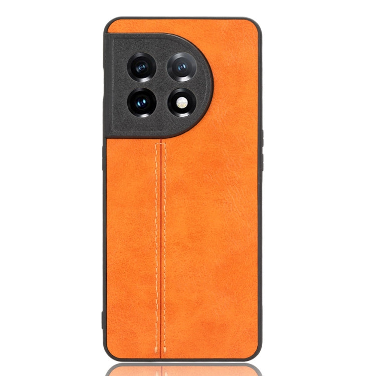 For OnePlus 11 5G Sewing Cow Pattern Skin PC + PU + TPU Phone Case(Orange) - free shipping - PMC TechLife - Order now!