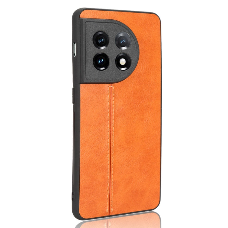 For OnePlus 11 5G Sewing Cow Pattern Skin PC + PU + TPU Phone Case(Orange) - free shipping - PMC TechLife - Order now!