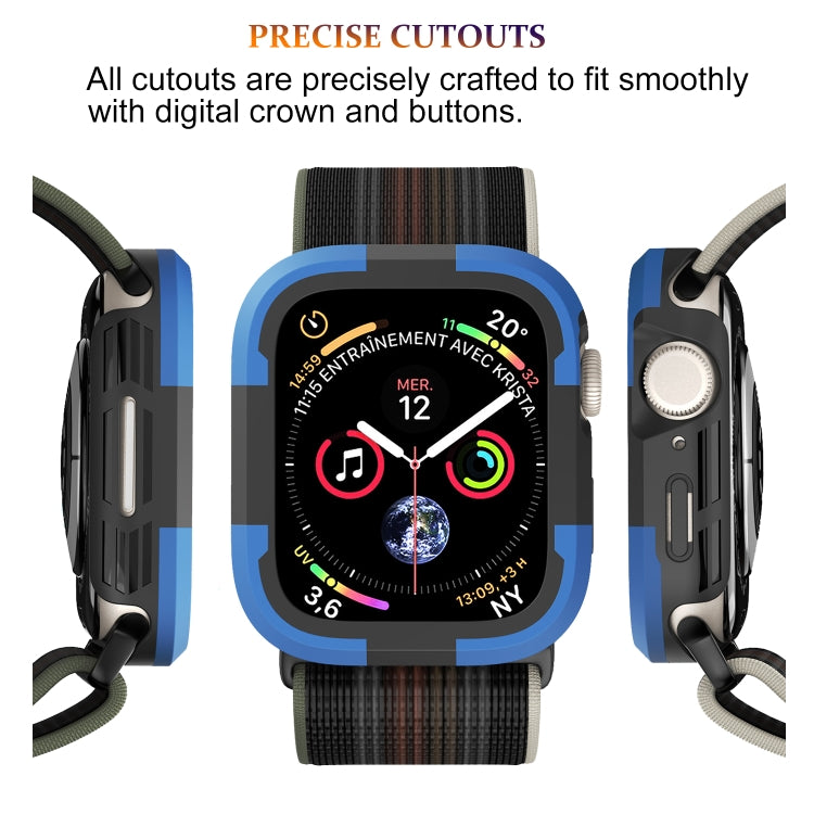 For Apple Watch Series 8 & 7 41mm Armor Frame Watch Case(Blue) - Smart Wear by PMC Jewellery | Online Shopping South Africa | PMC Jewellery