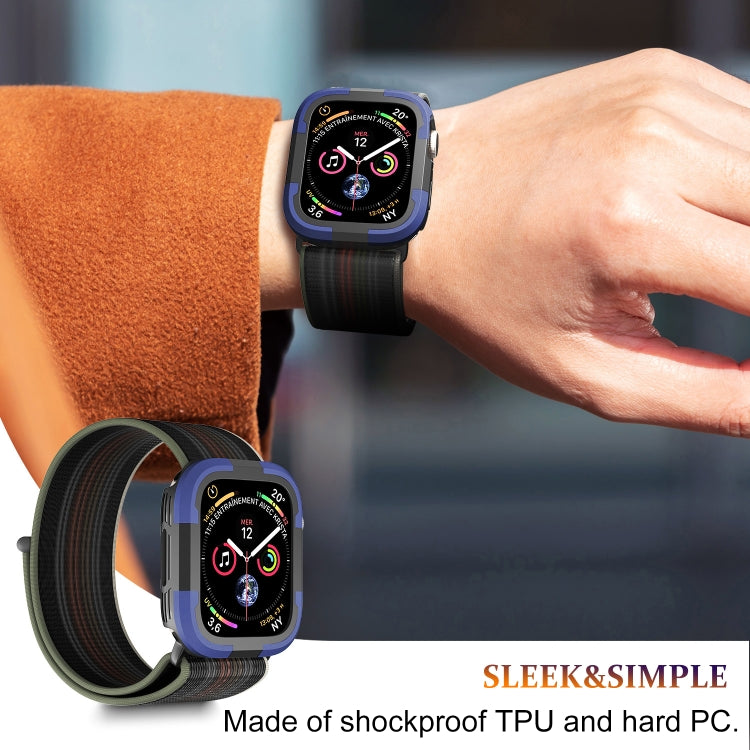For Apple Watch Series 8 & 7 41mm Armor Frame Watch Case(Purple) - Smart Wear by PMC TechLife | Online Shopping South Africa | PMC TechLife