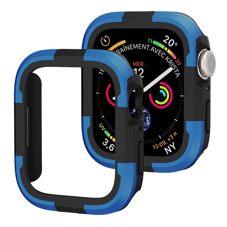 For Apple Watch Series SE 2&6&SE&5&4 44mm Armor Frame Watch Case(Blue) - Smart Wear by PMC TechLife | Online Shopping South Africa | PMC TechLife