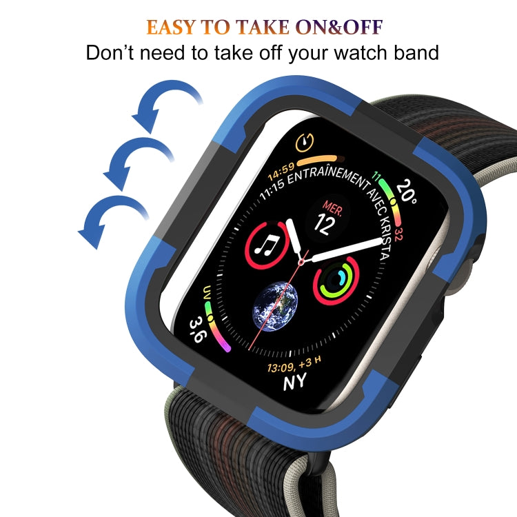 For Apple Watch Series 8 & 7 45mm Armor Frame Watch Case(Blue) - Smart Wear by PMC TechLife | Online Shopping South Africa | PMC TechLife