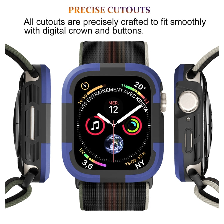 For Apple Watch Ultra 49mm Armor Frame Watch Case(Purple) - Smart Wear by PMC Jewellery | Online Shopping South Africa | PMC Jewellery